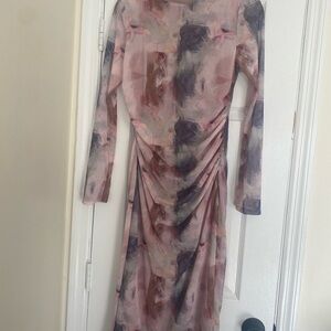 Elegant Multicolor Long Sleeve Dress